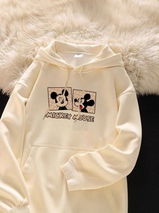 <span class=keywords><strong>Felpa</strong></span> in Pile Stile Americano Retrò con Stampa Cartoon <span class=keywords><strong>Mickey</strong></span>, Colletto con Bottoni, Autunno Inverno, Stile Comodo e Spesso per Donna - Product Image 6