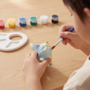 Figure di Animali in Acrilico, Giocattoli Divertenti da Dipingere, Bambole in Ceramica Dipinte, Giocattoli Educativi Fai-da-Te per Bambini - Product Image 5