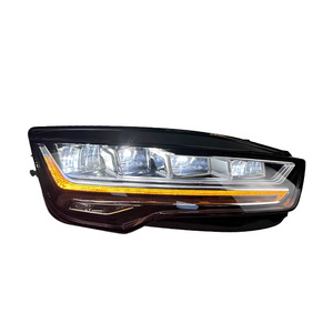 Audi A7 Headlight Assembly 2015-2018 LED Laser Illumination Sequential Turn Signals Herringbone <b>DRL</b> - Product Image 1