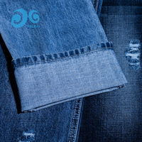 Tissu denim uni épais 7 fils non extensible rigide indigo qualité stable tissage épais pour veste en jean pour garçons vêtements de travail OEM faible MOQ