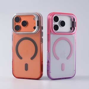 เคสโทรศัพท์ใสแบบแม่เหล็กสำหรับ iPhone 18 13 17 Pro Max 14 15 16 Plus พร้อมขายึดเลนส์แบบซ่อน ป้องกันด้านหลัง - Product Image 2