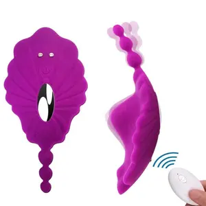 Controle Remoto 10 Poderosa Vibração Clitoriano Vibrador Silicone Borboleta Wearable Vibrador Sex Toys para Mulheres