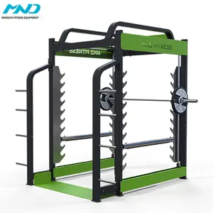 Plaka yüklü makineleri Fitness ekipmanları 3D güç rack'i smith makineleri simülatörü