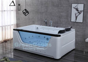 Bak Mandi Akrilik Baru Bak Mandi Air Pusaran Air Bak Pijat Air Terjun & dengan Bantal dan TV - Product Image 4