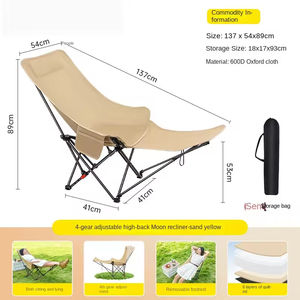 كراسي غداء محمولة خارجية قابلة للتعديل من قماش أكسفورد معدني ، كراسي غداء للتخييم والحدائق - Product Image 4