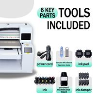 Imprimante UV à plat 3040 pour étiquettes de bagages, étiquettes pour animaux de compagnie, encre CMYK blanche, séchage UV LED, petite machine, grande gamme de produits personnalisés
