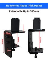 XD50 Autres accessoires informatiques Moniteur universel Support d'affichage à double écran de bureau noir et blanc avec pince pour 14-24 pouces
