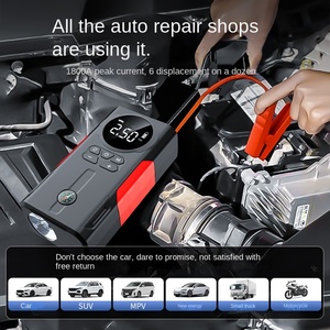 Tất Cả Trong Một 20000MAh Xe Gắn Nhảy Khởi Động Điện Máy Bơm Không Khí Không Dây Đo Áp Suất Lốp Xe Máy Khẩn Cấp - Product Image 5