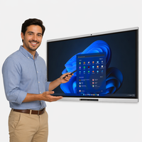 Tableau blanc interactif intelligent 55 65 75 86 98 pouces, caméra IA 4K, écran tactile, Android OPS, panneau LED, enseignement en classe scolaire