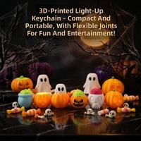 Porte-clés lumineux d'Halloween, jouet anti-stress citrouille lumineuse, porte-clés pop-up, cadeau promotionnel fantaisie