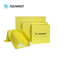Spot Wholesale Yellow Black White Red Luxury Magnetic Foldable Cardboard Paper Gift Box Packaging Coated Paper Boxes