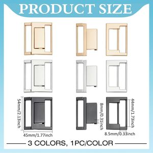 Sets Colors Alloy Belt Buckles Metal Hook Buckle Fastening Accessories For <b>Jackets</b> Coats Backpack - Product Image 2