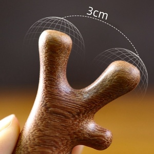 Peigne de massage en bois Outil Guasha en bûches naturelles, peigne de massage sans peinture pour cheveux - Product Image 5