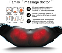 Masseur électrique Shiatsu chauffant pour le dos, le cou et les épaules, avec fonctions de pétrissage et de roulement, idéal pour la maison et les soins de santé à domicile