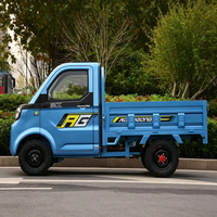 Mini camionnette électrique 4x2 avec benne hydraulique et caméra arrière pour transport tout-terrain