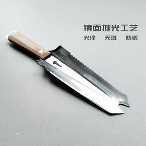 Truelle de jardin à manche en bois, mini pelle en acier inoxydable, transplanteur pour plantation et désherbage en extérieur - Product Image 2