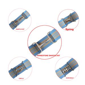 FREE ENGRAVE LOGO Solid 2 Zoll 5 cm breiter elastischer Pferdesport gürtel Verstellbarer Reit gürtel Strass Trense Bit Schnalle - Product Image 6
