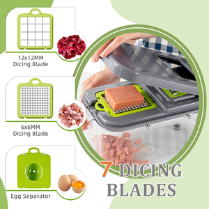 22-piece Set of Household Kitchen <b>Vegetable</b> <b>Cutter</b> with Handle, Multi-functional Storm <b>Vegetable</b> <b>Cutter</b> <b>Vegetable</b> Chopper - Product Image 3