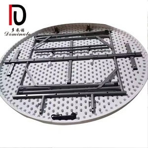 <strong>White</strong> Round Plastic Foldable Wedding Banquet <strong>Table</strong> Folding <strong>Tables</strong> and Chairs for Events - Product Image 5