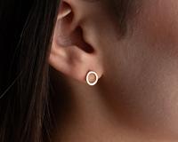 Boucles d'oreilles rondes étanches, bijoux hypoallergéniques, vente en gros de clous d'oreilles ronds