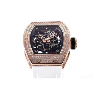 Montre-bracelet automatique mécanique étanche de qualité supérieure, noble et haut de gamme, en or rose sertie de diamants - Product Image 3