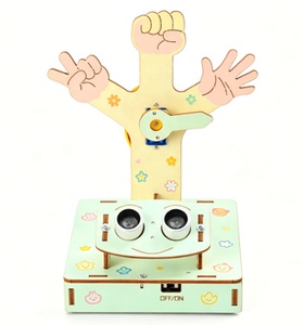 Jeu <span class=keywords><strong>de</strong></span> devinettes à ultrasons, technologie intelligente, petit modèle d'assemblage, éducation STEM, expérience scientifique, aide pédagogique en bois - Product Image 5