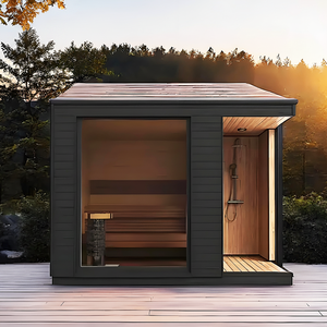 Cabine de douche à vapeur personnalisée, haut de gamme, noire, salle de vapeur humide, sauna extérieur, unité de salle de bain préfabriquée, douche <span class=keywords><strong>vichy</strong></span>, cabine de douche 2-4 personnes - Product Image 5