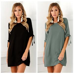 En gros Offre Spéciale Nouveau Style Col Rond À Manches Longues Femmes Occasionnels Robe - Product Image 3