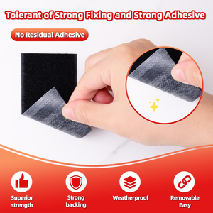 Haak- en lusband, extra sterk, zelfklevend, dubbelzijdig, in elkaar grijpende PVC-montagelijsten, hersluitbaar, voor dagelijks gebruik - Product Image 3