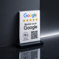 Kartu Ulasan NFC dengan Stand Meja Akrilik 13.56 MHz Layar Tanpa Kontak untuk Restoran, Hotel, Ritel, Salon