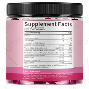 Amaz OEM Marque privée Tests par des tiers Supplément vitaminique pour la ménopause Gommes multivitamines pour la ménopause Gommes pour la ménopause Gommes probiotiques - Product Image 4