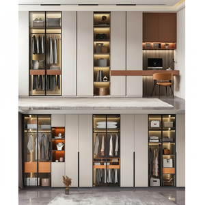 Armoire de chambre à coucher minimaliste blanc élégant Design moderne pour salon d'appartement - Product Image 1