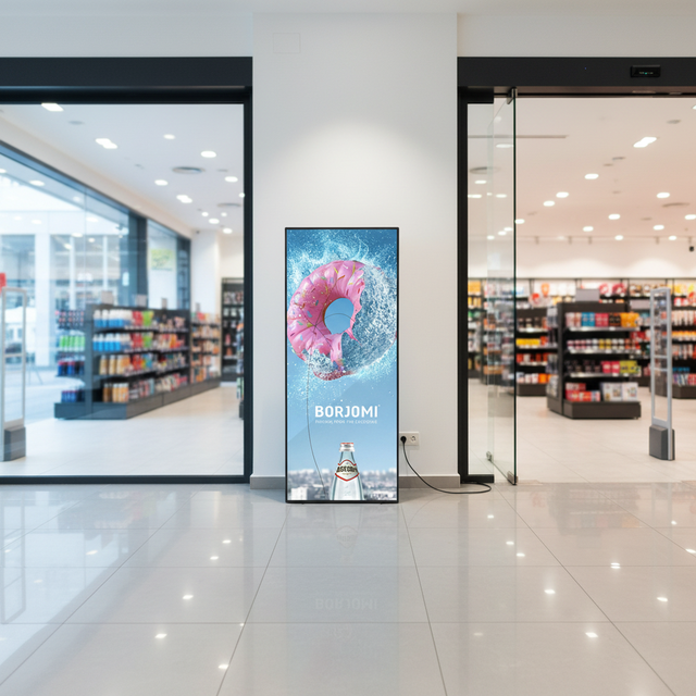 VETO 64 70 Inch A-type Portable Digital Poster 4K Indoor Media Advertising Display Player Full Screen Lcd Digital Signage