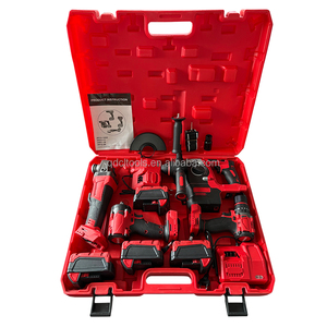 Bộ dụng cụ điện chuyên nghiệp không chổi than cao cấp 21V, gồm cờ lê pin Lithium, máy mài góc, máy khoan điện - Product Image 4