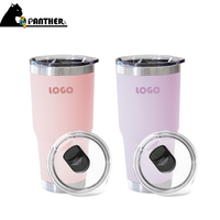 Vaso de Acero Inoxidable de 20oz/30oz con Tapa de PP Libre de BPA, Diseño Antiderrames, Recubrimiento Mate Resistente, Vaso para Venta al por Menor