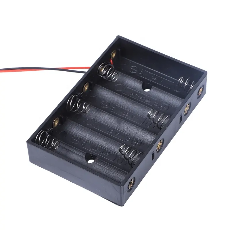 उच्च गुणवत्ता 6AA बैटरी धारक/केस/तार के साथ बॉक्स