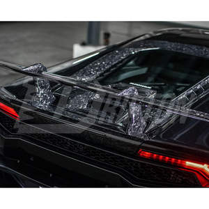 Juego de cubierta y alerón de motor trasero de fibra de carbono forjado de estilo de rendimiento para Lamborghini Huracan LP580 LP610 EVO 2014-2025 - Product Image 4