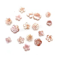 Perles en coquillage rose naturel sculptées en forme de fleur, 8-12mm, pour la fabrication de bijoux DIY, vente en gros, référence 1533646