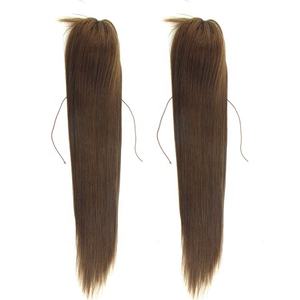 Extensiones de Cabello Humano de Alta Calidad, Estilo Europeo, Cola de Caballo Brasileña para Mujer, Color Natural, Liso, con Pinza - Product Image 2