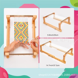 Machine à perler en bois simple, machine à tisser les perles faite à la main, outil de tissage de perles pour bracelets, colliers et bijoux DIY - Product Image 4