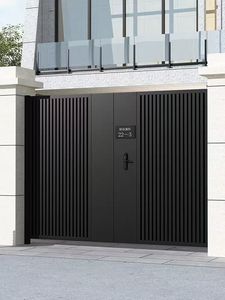 וילה גינה נדנדה סגסוגת אלומיניום חצר חכמה דלת דלת כניסה מודרנית אישית - Product Image 5