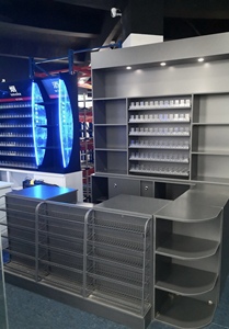 Kimham Hot Wheels Double-Sided 5-<b>Shelf</b> Epoxy Powder Coated Heavy Duty Supermarket Display Rack Quick Installation <b>Floor</b> Mount - Product Image 3