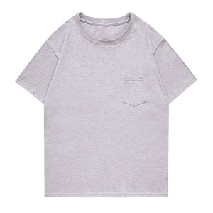 Men's Comfortable Short Sleeve Hip Hop <b>T</b>-<b>Shirt</b> Personalized <b>Pocket</b> Solid Color Oversized Breathable 100% Polyester Knitted - Product Image 1