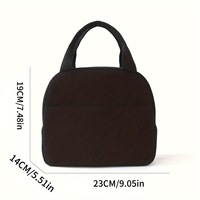 Boîte à lunch en velours côtelé pour femmes et filles, sacs à lunch isothermes réutilisables pour pique-nique, école, travail, voyage