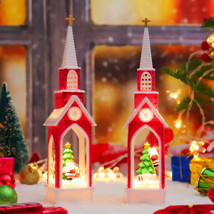 Nueva y creativa luz nocturna de castillo navideño para dormitorio, decoración navideña, fabricante, venta al por mayor - Product Image 3