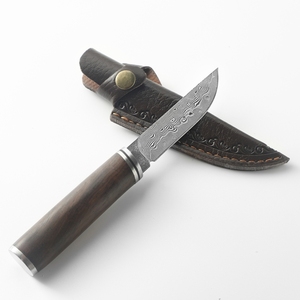 سكين جيب لصيد الأدغال في الهواء الطلق بدمشقة فائقة الحدة بمقبض من خشب الصندل - Product Image 2