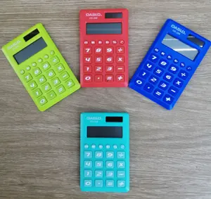 12 digits displayed calculator with color customization Colorful pocket calculator with customized logo printing