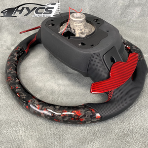 Volant de direction en fibre de carbone forgé à LED personnalisé en cuir perforé avec manettes de vitesse <span class=keywords><strong>pour</strong></span> Land Rover Range Rover Evoque - Product Image 6