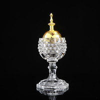 Vente directe d'usine : Brûleurs d'encens en cristal d'Arabie Saoudite semi-artisanaux, poêles à charbon pour brûler l'encens