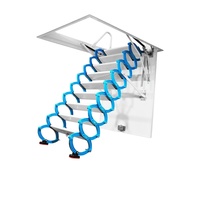 Escalier de grenier rétractable automatique pour la maison en alliage d'aluminium échelle extensible pliante invisible en acier durable pour une utilisation en extérieur